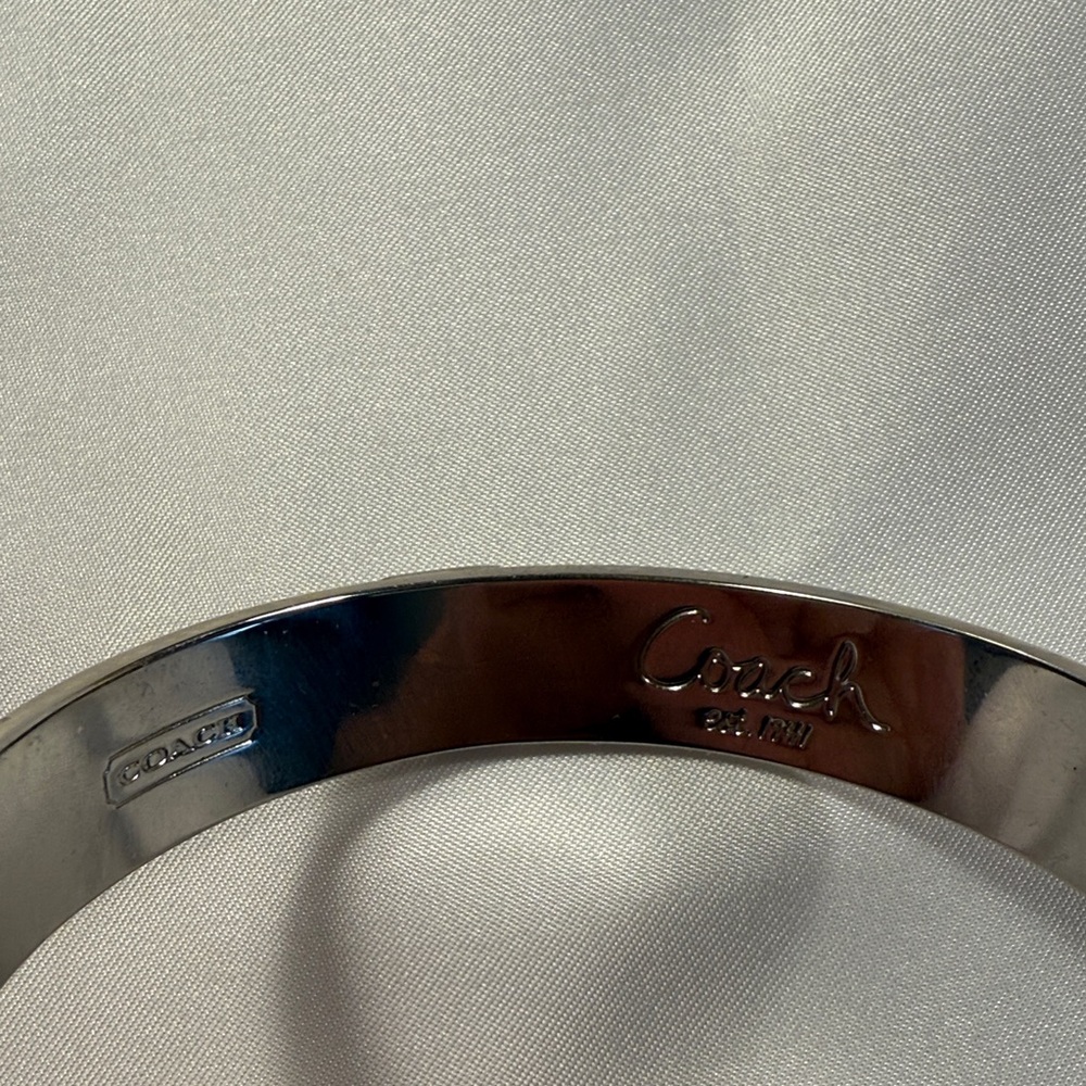 Coach Silver Bracelet with Logo Design - Picture 6 of 7